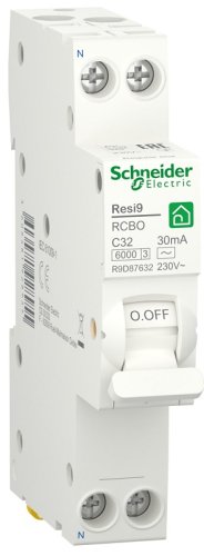 Автомат дифференциального тока АВДТ Schneider Electric Resi9 1п 32А 30мА 6кА C тип AC фото Автомат дифференциального тока АВДТ Schneider Electric Resi9 1п 32А 30мА 6кА C тип AC картинка